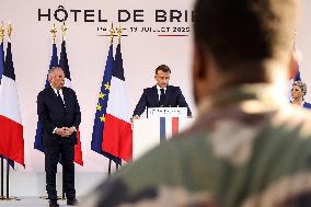 French President Meets the Armed Forces - Paris
