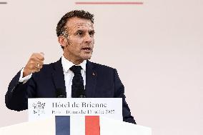 French President Meets the Armed Forces - Paris