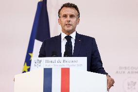 French President Meets the Armed Forces - Paris