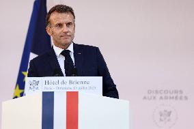 French President Meets the Armed Forces - Paris