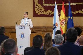 Princess Leonor during the Galicia 2025 gold medal ceremony - Santiago de Compostela