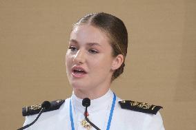 Princess Leonor during the Galicia 2025 gold medal ceremony - Santiago de Compostela
