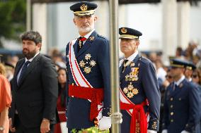 King Felipe VI during the delivery of Royal Dispatches at the General Air and Space Academy - San Javier