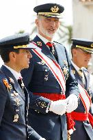 King Felipe VI during the delivery of Royal Dispatches at the General Air and Space Academy - San Javier