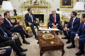 US President Donald Trump meets with NATO Secretary General Mark Rutte - Washington