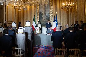 Signing of a bilateral agreement with Kuwait at the Elysee - Paris