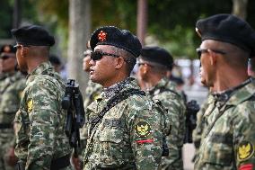 Indonesian army preparation on Bastille Day Pre ceremony in Paris FA