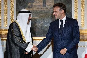 Signing of a bilateral agreement with Kuwait at the Elysee - Paris