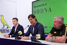 CALCIO - Serie B - Press Presentation of Modena Calcio's New Coach