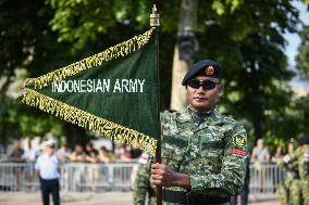 Indonesian army preparation on Bastille Day Pre ceremony in Paris FA