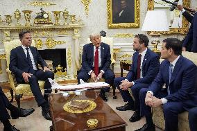 US President Donald Trump meets with NATO Secretary General Mark Rutte - Washington