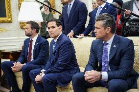 US President Donald Trump meets with NATO Secretary General Mark Rutte - Washington