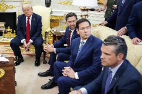 US President Donald Trump meets with NATO Secretary General Mark Rutte - Washington