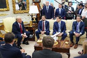 US President Donald Trump meets with NATO Secretary General Mark Rutte - Washington