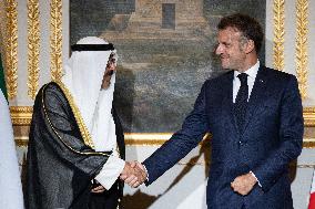 Signing of a bilateral agreement with Kuwait at the Elysee - Paris