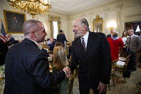US President Donald Trump participates in the White House Faith Office Luncheon - Washington