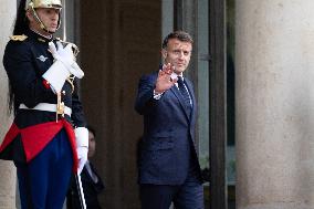 Emmanuel Macron welcomes Indonesian President prior a working diner - Paris