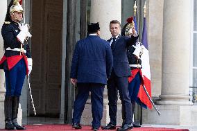 Emmanuel Macron welcomes Indonesian President prior a working diner - Paris