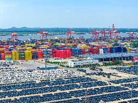 Longtan Port Container Terminal Foreign Trade Containers in Nanjing