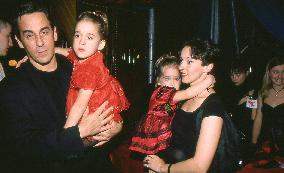 Thierry Ardisson with Beatrice and Daughters - Paris