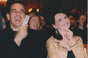 Thierry Ardisson and Juliette Binoche