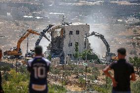 Israeli Army Destroys Palestinain House - West Bank