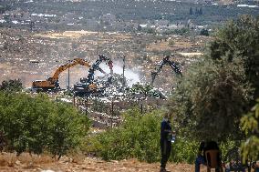 Israeli Army Destroys Palestinain House - West Bank