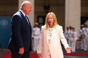 Meloni Meets with Austrian Federal Chancellor Christian Stocker - Rome