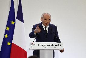 French PM Francois Bayrou Unveiling Main Guidelines Of France s 2026 Budget - Paris