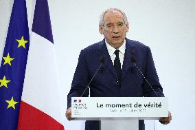 French PM Francois Bayrou Unveiling Main Guidelines Of France s 2026 Budget - Paris