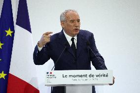 French PM Francois Bayrou Unveiling Main Guidelines Of France s 2026 Budget - Paris
