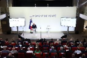 French PM Francois Bayrou Unveiling Main Guidelines Of France s 2026 Budget - Paris
