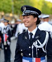 Installation of the July 14 parade on the Champs-Elysees - Paris