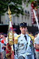 Installation of the July 14 parade on the Champs-Elysees - Paris