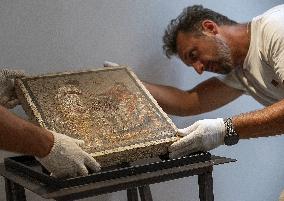 Erotic Roman Mosaic Stolen By Wehrmacht Officer Returns to Pompeii - Italy