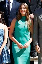Queen Letizia Receives In Audience - Madrid