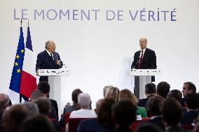 Francois Bayrou unveil the main guidelines of France 2026 budget - Paris