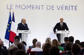 Francois Bayrou unveil the main guidelines of France 2026 budget - Paris