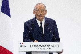 Francois Bayrou unveil the main guidelines of France 2026 budget - Paris