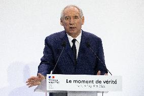 Francois Bayrou unveil the main guidelines of France 2026 budget - Paris