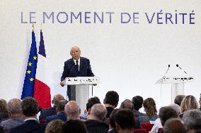 Francois Bayrou unveil the main guidelines of France 2026 budget - Paris