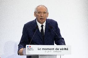Francois Bayrou unveil the main guidelines of France 2026 budget - Paris