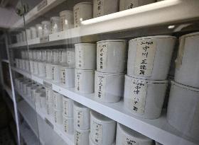 Charnel house of A-bomb mound in Hiroshima shown to press