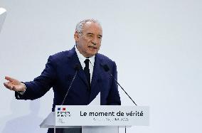 PM Bayrou Unveiling Main Guidelines Of France s 2026 Budget - Paris