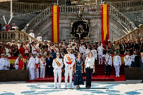 Royal Family Supports Princess Leonor at Flag Swearing Ceremony - Spain