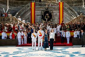 Royal Family Supports Princess Leonor at Flag Swearing Ceremony - Spain