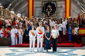 Royal Family Supports Princess Leonor at Flag Swearing Ceremony - Spain