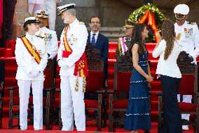 Royal Family Supports Princess Leonor at Flag Swearing Ceremony - Spain