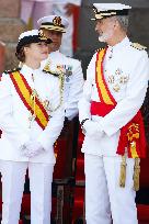 Royal Family Supports Princess Leonor at Flag Swearing Ceremony - Spain
