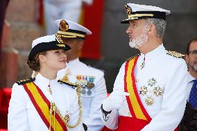 Royal Family Supports Princess Leonor at Flag Swearing Ceremony - Spain